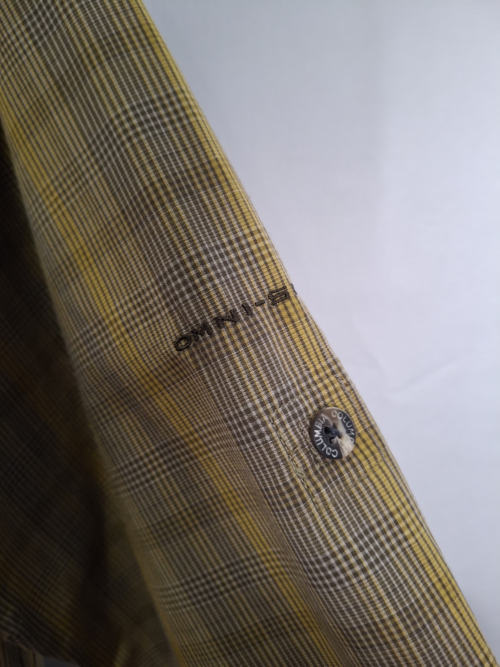Columbia Men's Yellow Plaid Long-Sleeve Button-Down Shirt - Picture 5 of 9